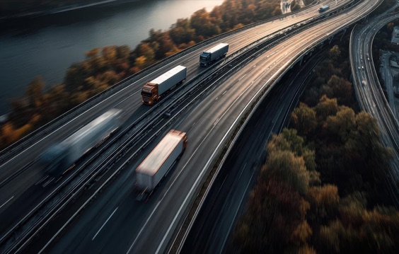 Transport samochodów autostradą